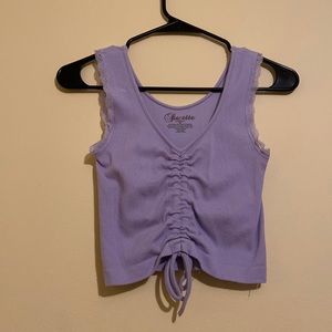 Lavender Lace Up Tank